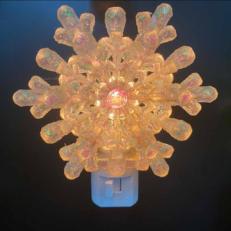 雪花插電式夜燈